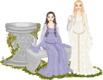 Don't say anything! I'm totally proud of these two! It took me ages to do the mirror (and drove me mad: I deleted it without having saved it) but now I'm totally happy with the details... Galadriel is based on a base by DHF... they won 2nd place in a contest.