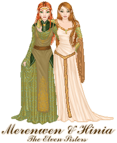 a collaboration between my sister site Mari and me... Mari did Merenwen and I did Hinia, Mari as an elf. I really like how they turned out in the end!